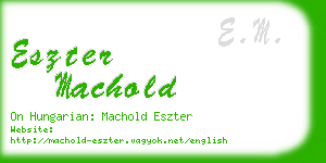 eszter machold business card